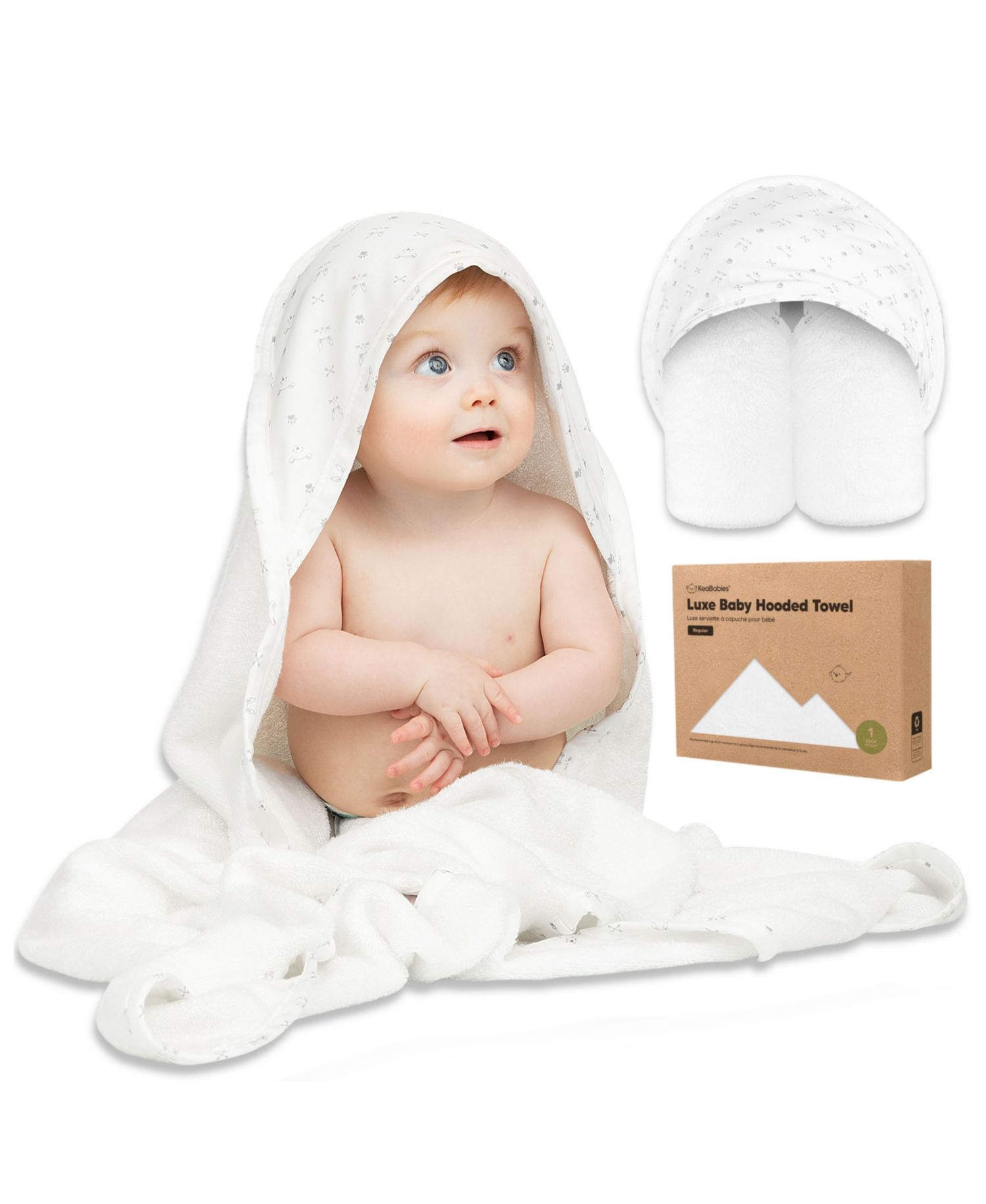 Luxe Baby Hooded Towel, Baby Bath Towel, Hooded Baby Towels, Baby Beach Towel for Newborn, Kids