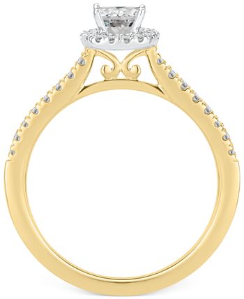 Macy's - Diamond Halo Bridal Set (3/4 ct. t.w.) in 14k Gold