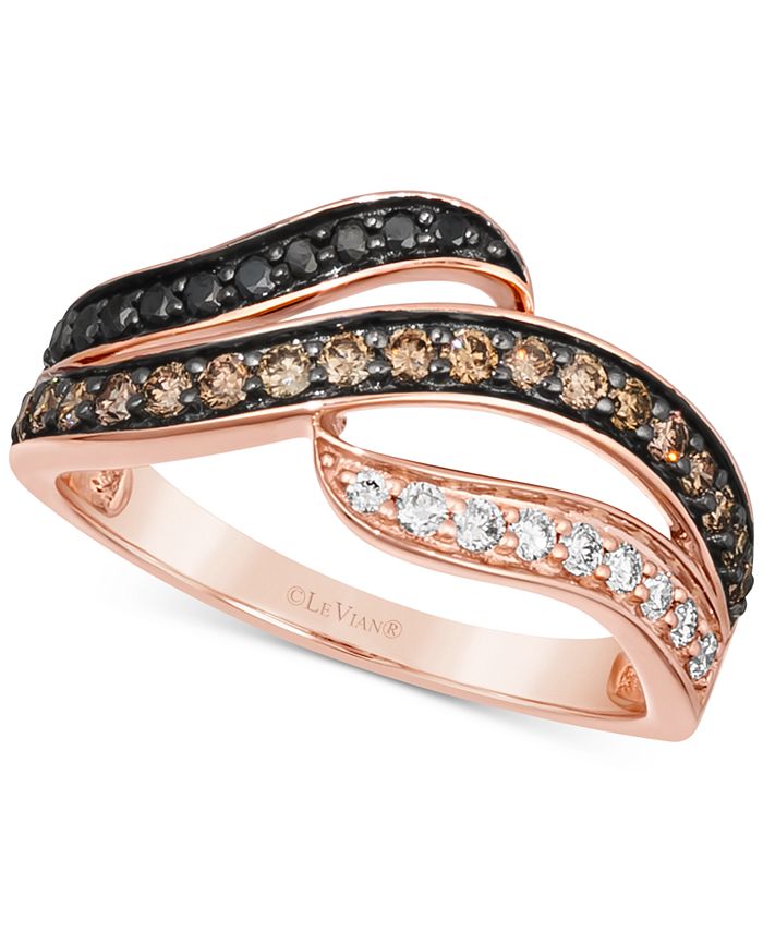 Le Vian Multicolor Diamond Swirl Ring 1 2 ct. t.w. in 14k Rose