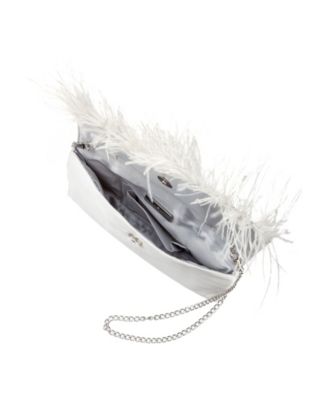 Women's Feather Flap Clutch