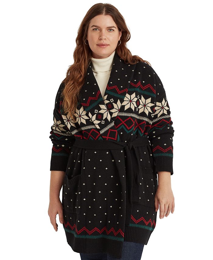 Lauren Ralph Lauren Women's Fair Isle V-Neck Sweater - Macy's