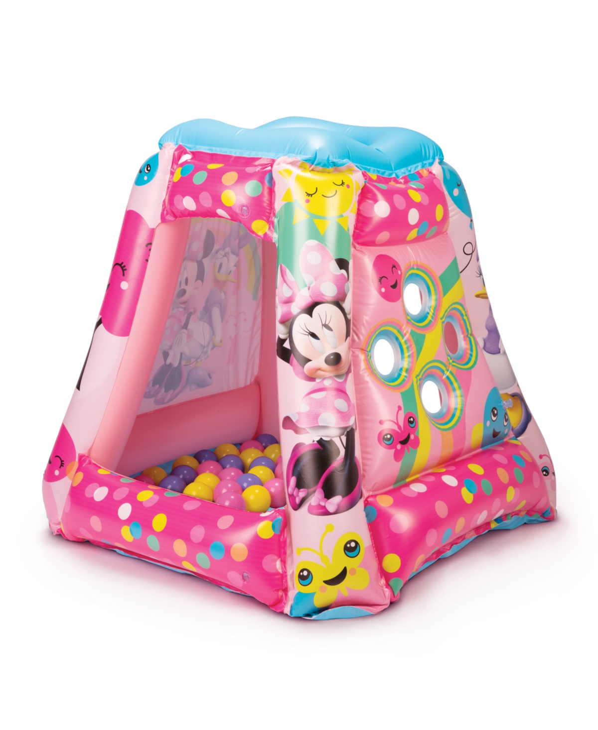 Disney Kids' Minnie Mouse Inflatable Playland Ball Pit With 20 Balls In Multicolor