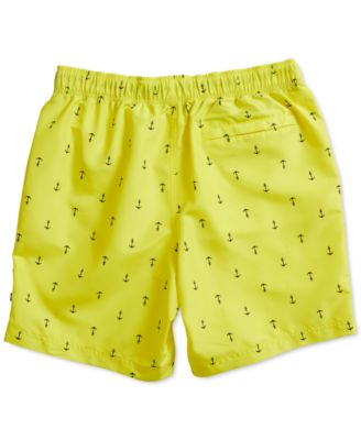 Men's Quick-Dry Anchor-Print 8" Swim Trunks