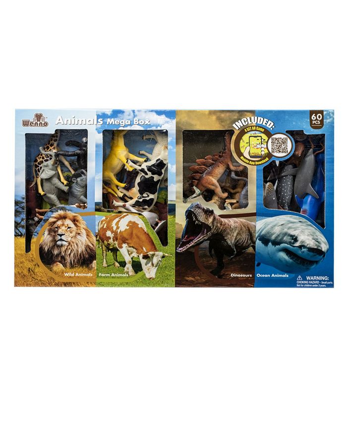 Wenno Animal Figure Set with Accessories, 65 Pieces - Macy's