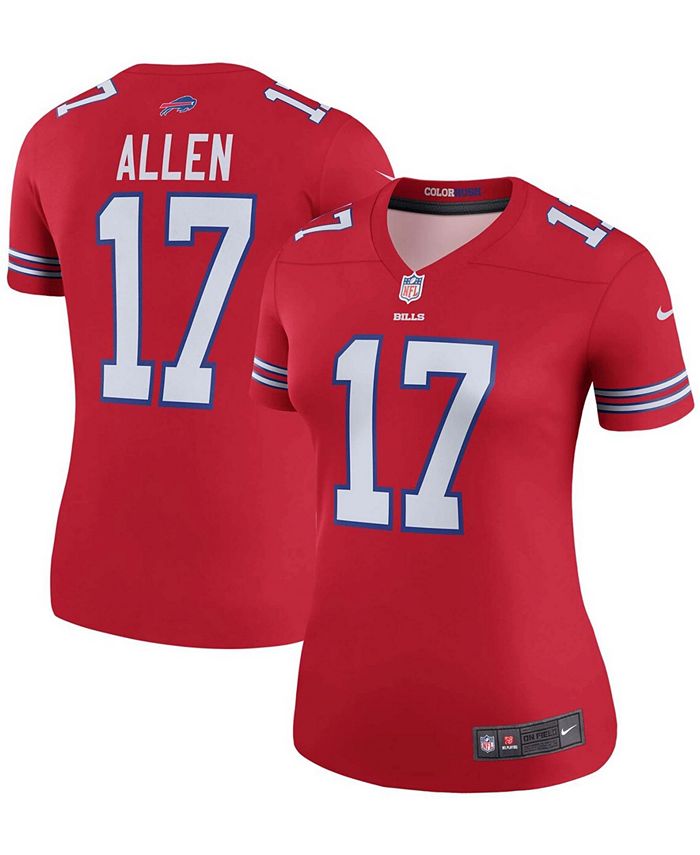 Nike Women's Josh Allen Red Buffalo Bills Color Rush Legend Player Jersey -  Macy's