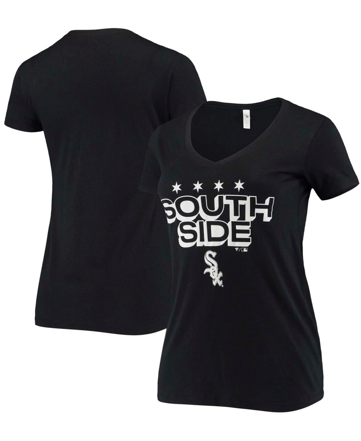 Breakingt Women's Black Chicago White Sox Hometown V-Neck T-shirt