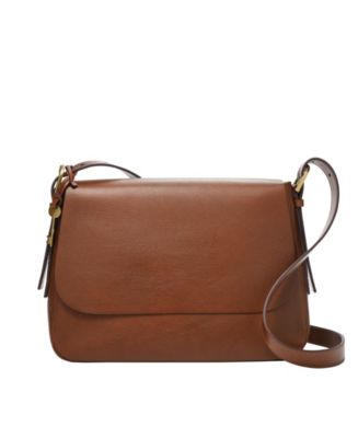 Buy Fossil Maya Brown Solid Leather Shoulder Bag For Women At Best