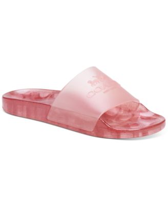 coach women's ulyssa translucent pool slides