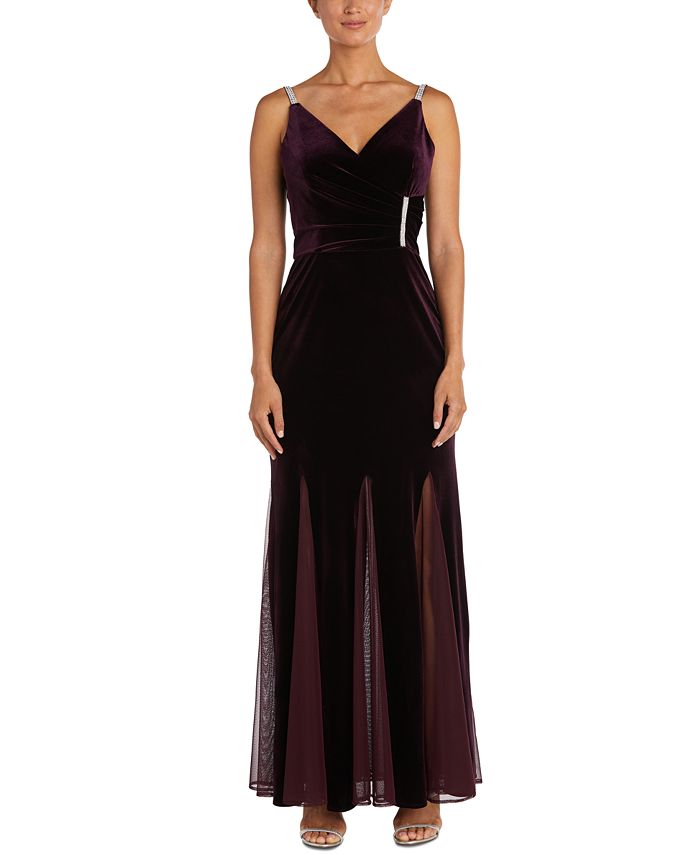 Nightway Plus Size Rhinestone-Embellished Gown & Reviews - Dresses - Plus Macy's