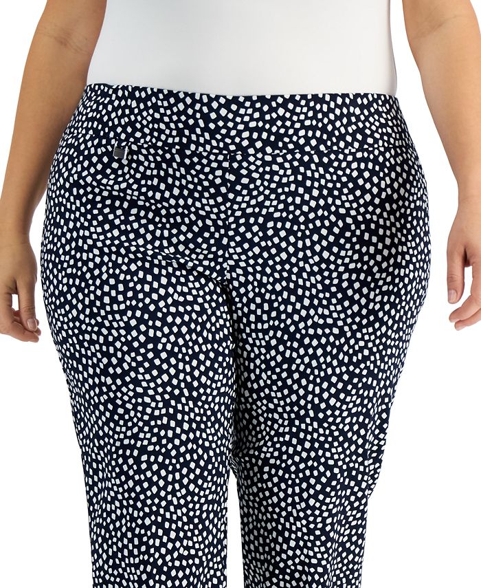 Alfani Plus Size Tummy Control Capri Pants Created For Macy S And Reviews Pants And Capris Plus