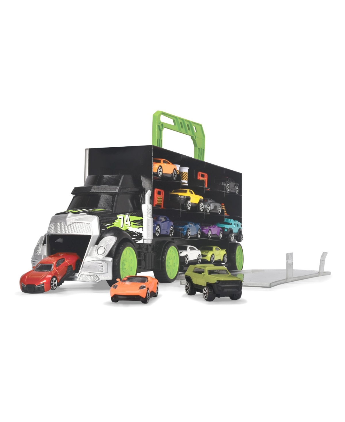 Dickie Toys Hk Ltd - Truck Carry Case With 4 Die-cast Vehicles In Multi