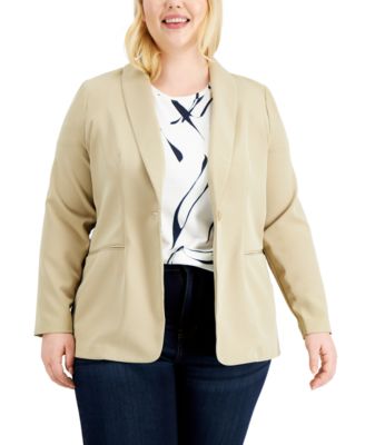 Alfani Plus Size Shawl-Collar Blazer 