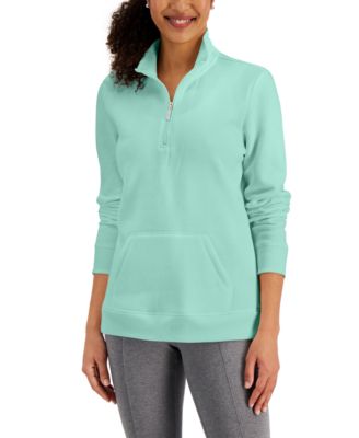 Karen Scott - Fleece Quarter-Zip Pullover, Created for Macy's