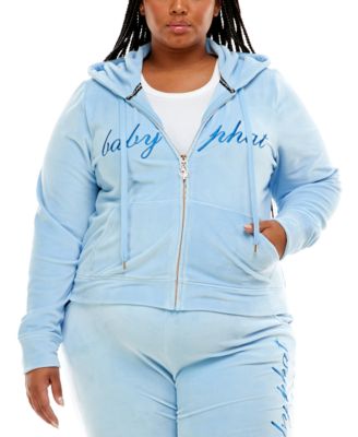 Plus size velour hoodie hotsell