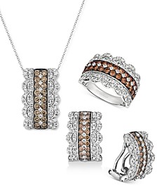 Nude Diamond™ & Chocolate Diamond® Crown Inspired Jewelry Collection in 14k White Gold