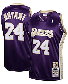 Men's Kobe Bryant Purple Los Angeles Lakers Hall of Fame Class of 2020 #24 Authentic Hardwood Classics Jersey