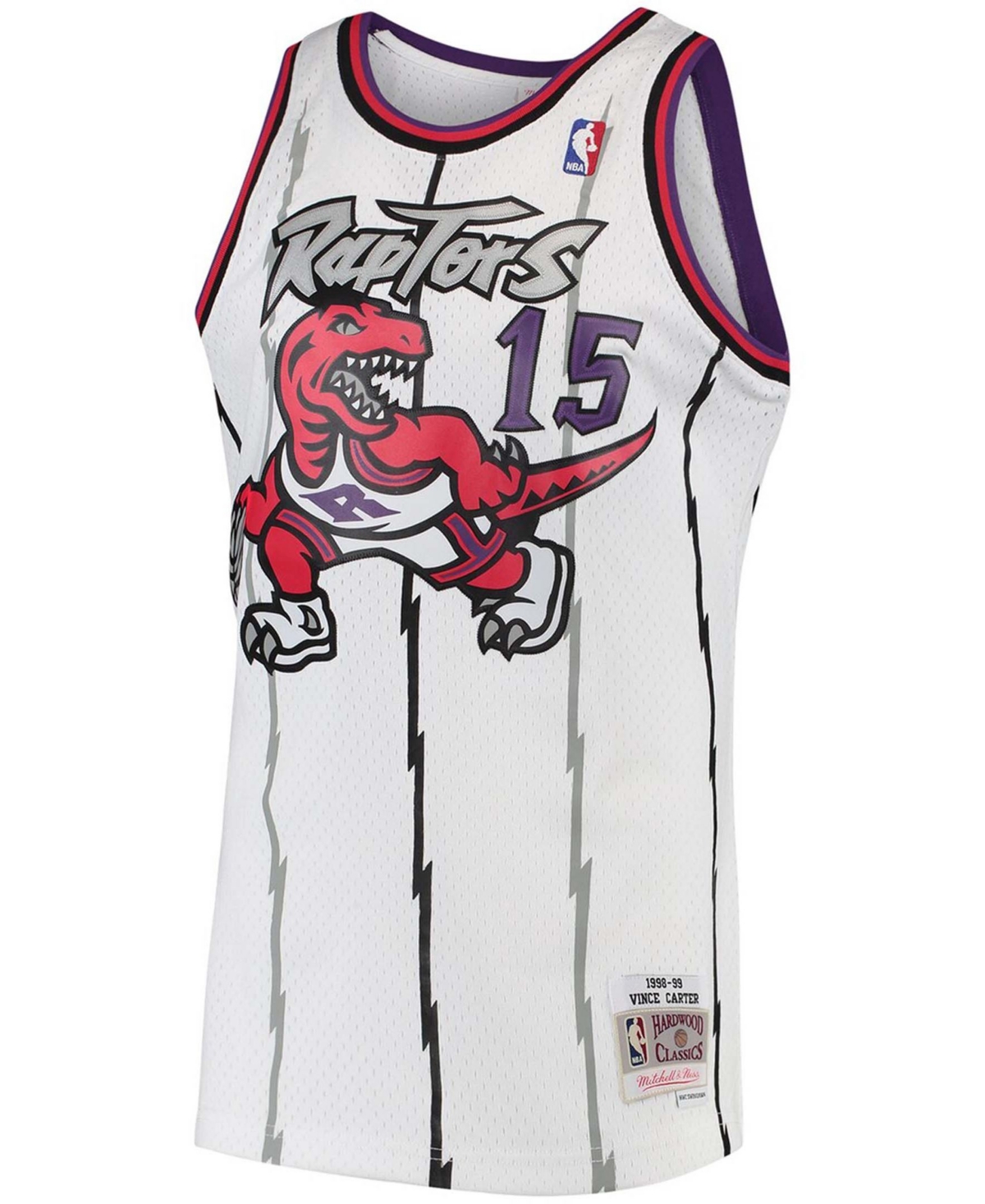 Men's Vince CarterToronto Raptors 1997-98 Hardwood Classics Swingman Jersey - White