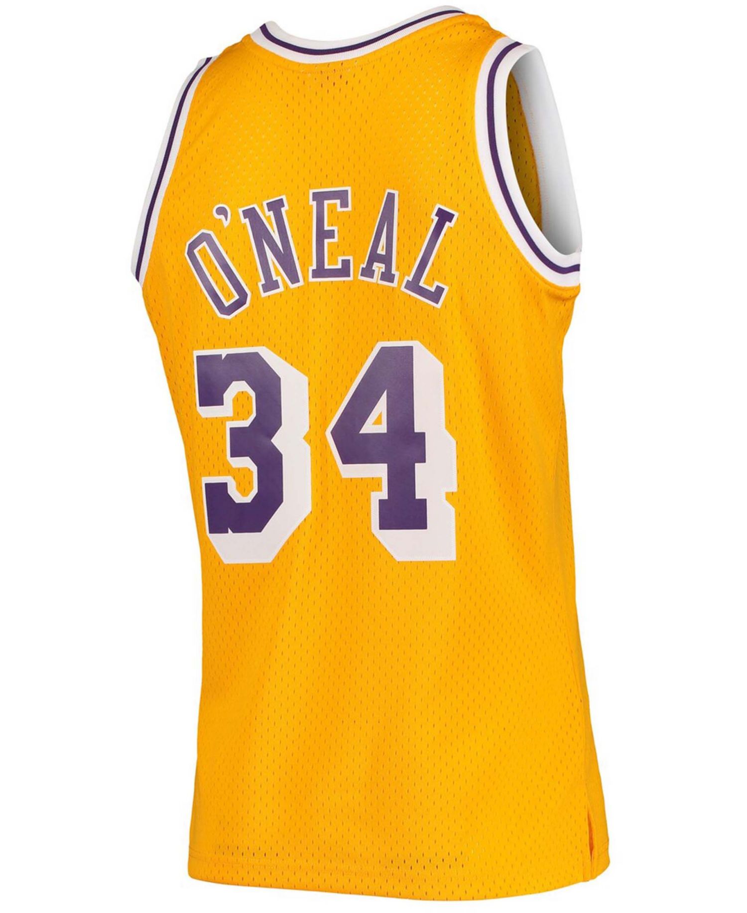 Men's Shaquille O'Neal Gold-Tone Los Angeles Lakers Hardwood Classics 1996-97 Swingman Jersey