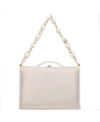 Women's Imitation Pearl and Crystal Minaudiere
