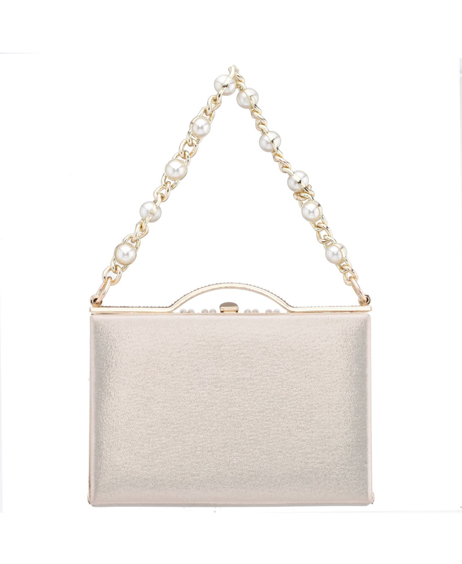 Women's Imitation Pearl and Crystal Minaudiere