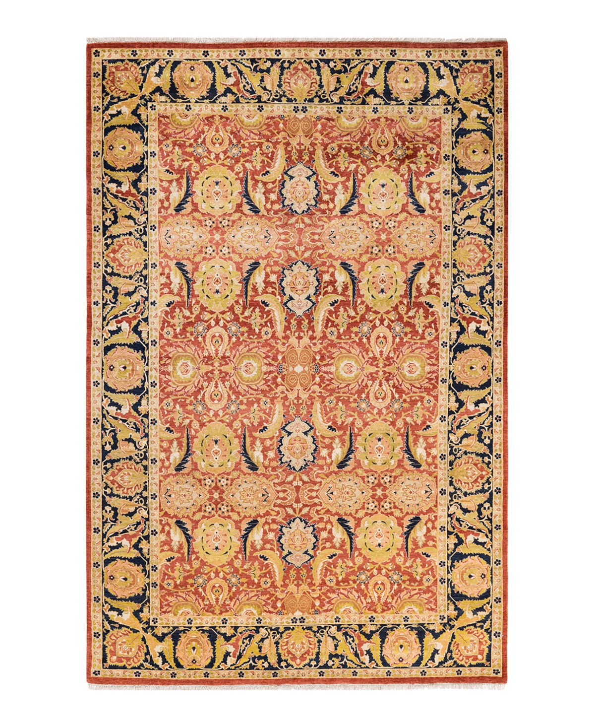 Closeout! Adorn Hand Woven Rugs Mogul M1273 6' x 9'5in Area Rug - Orange