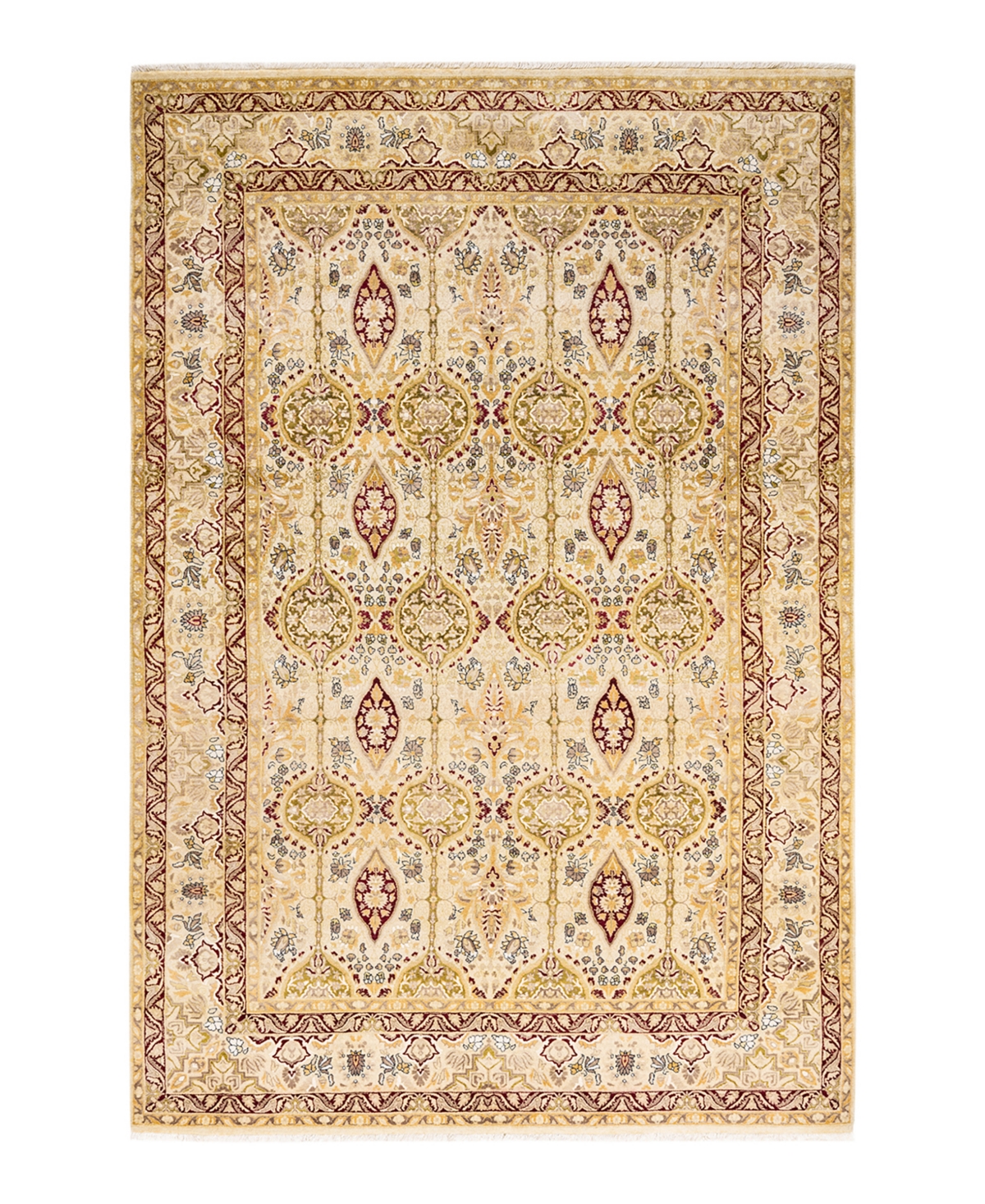 Closeout! Adorn Hand Woven Rugs Mogul M1422 6'2in x 9'2in Area Rug - Ivory