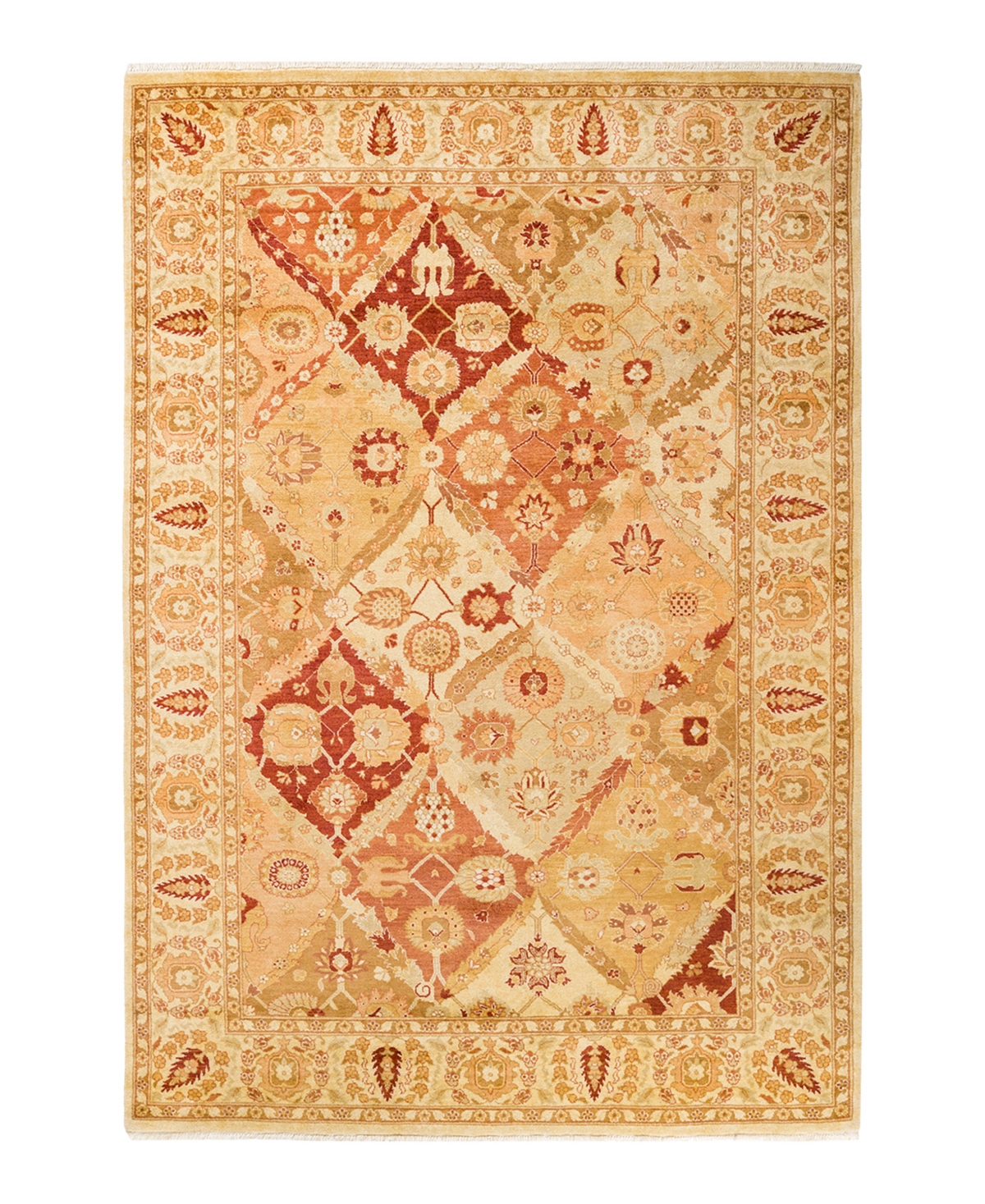 Closeout! Adorn Hand Woven Rugs Eclectic M1425 6'2in x 9'1in Area Rug - Ivory