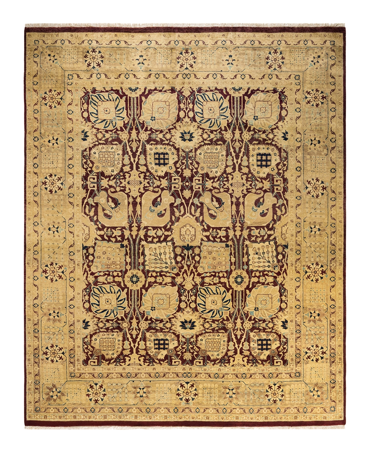 Closeout! Adorn Hand Woven Rugs Eclectic M1457 7'10in x 9'10in Area Rug - Red
