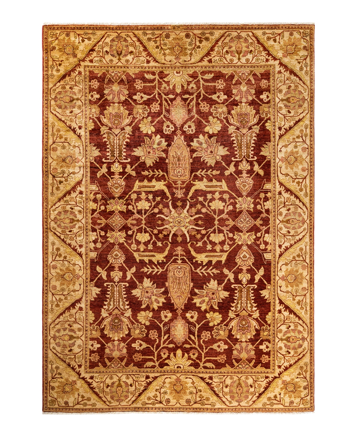 Closeout! Adorn Hand Woven Rugs Eclectic M1461 6'1in x 8'10in Area Rug - Orange