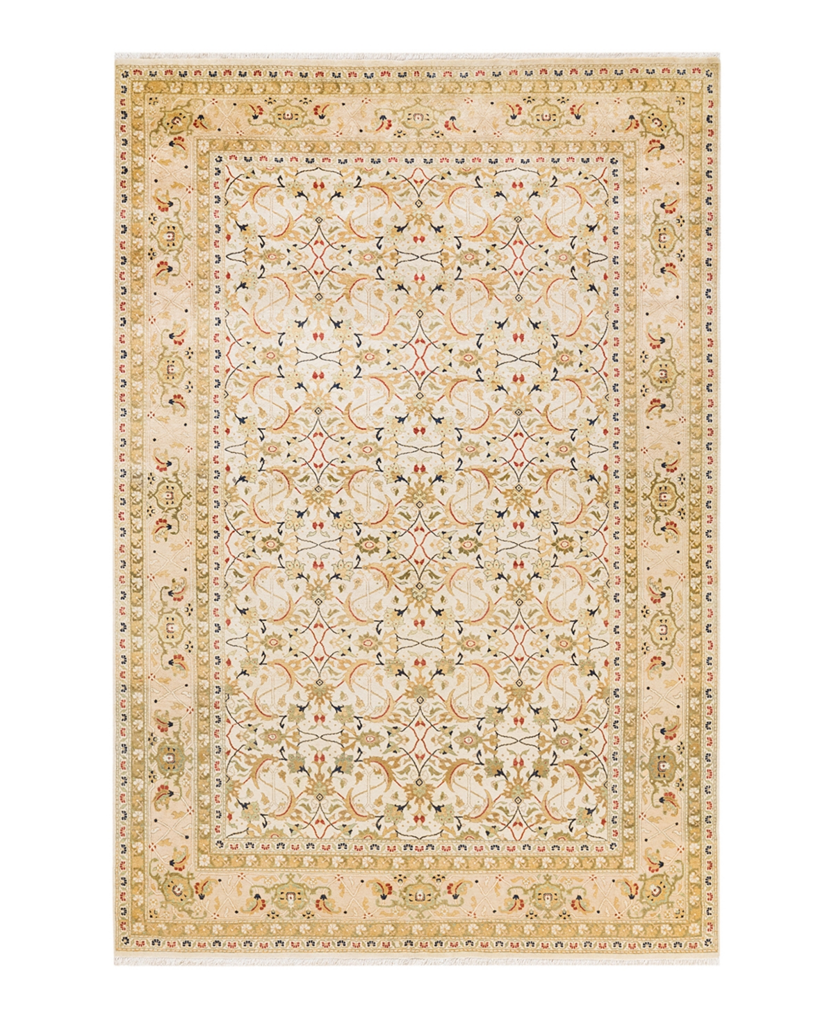 Closeout! Adorn Hand Woven Rugs Mogul M1462 6'1in x 8'10in Area Rug - Ivory