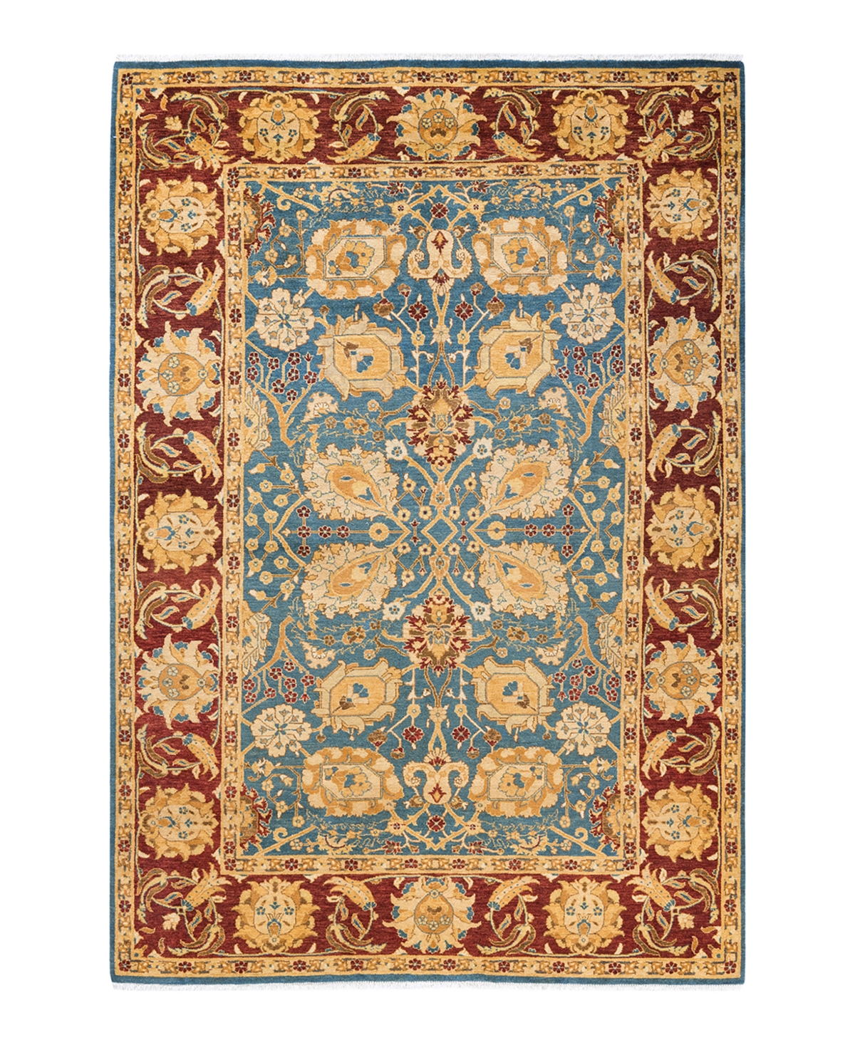 Closeout! Adorn Hand Woven Rugs Eclectic M1478 6'1in x 9'1in Area Rug - Blue