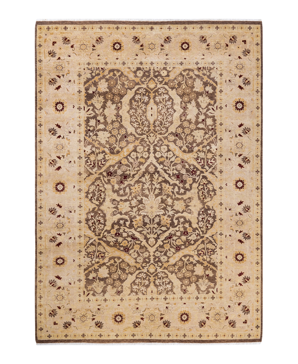 Closeout! Adorn Hand Woven Rugs Eclectic M1478 6'2in x 8'10in Area Rug - Brown