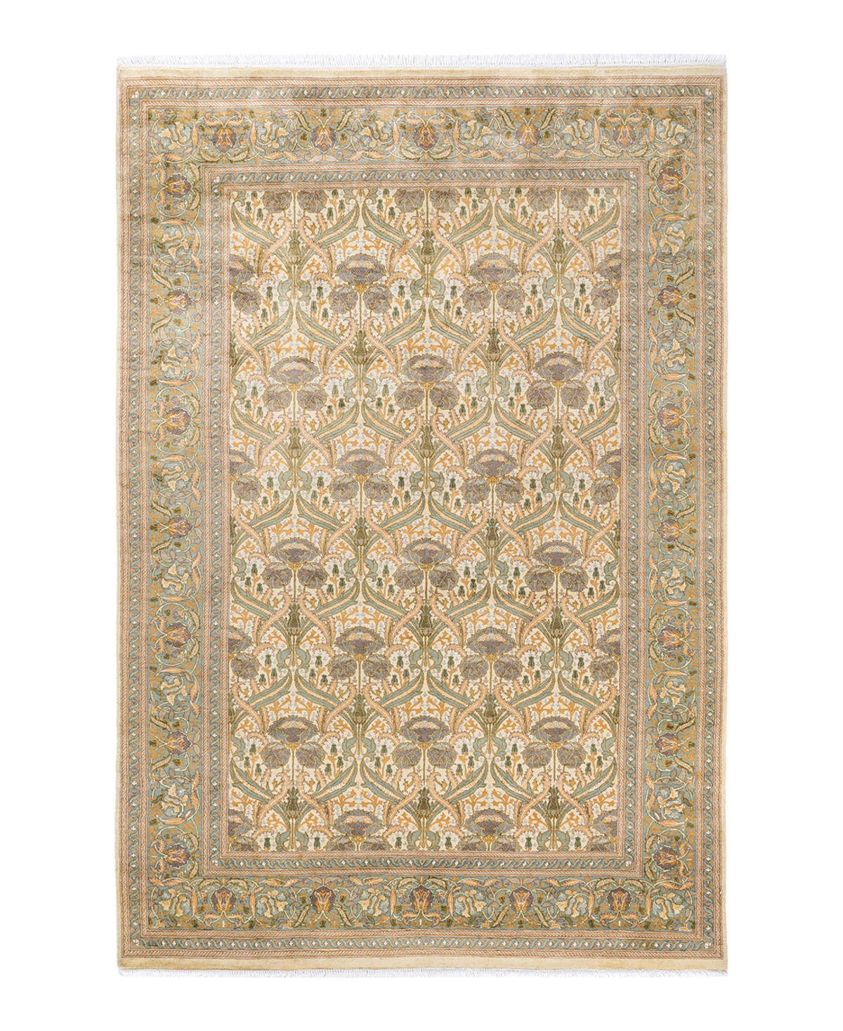 Adorn Hand Woven Rugs Arts Crafts M1749 6'1in x 9'3in Area Rug - Ivory