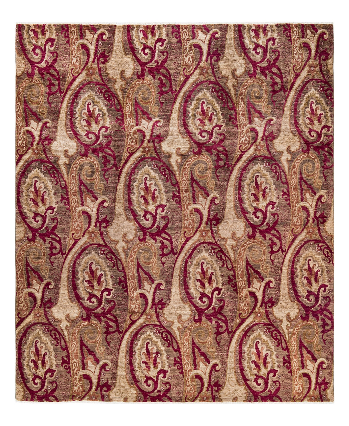 Adorn Hand Woven Rugs Suzani M1695 8'10in x 9'2in Area Rug - Walnut
