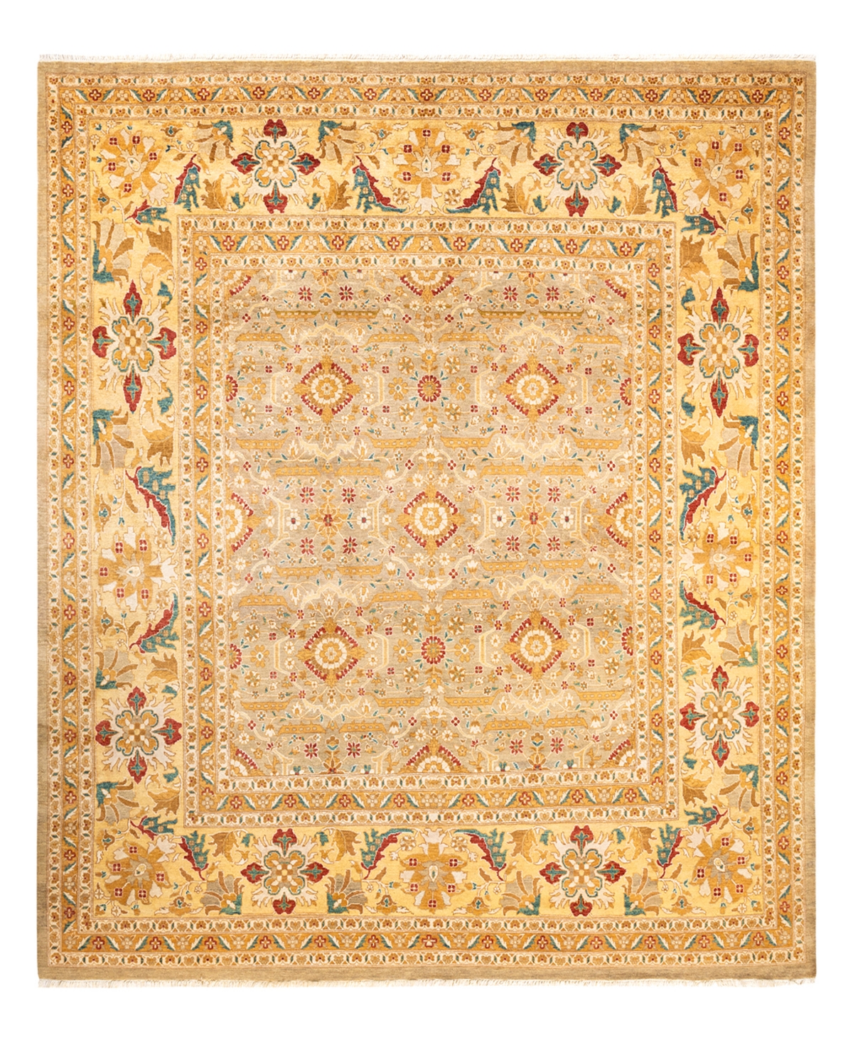 Closeout! Adorn Hand Woven Rugs Eclectic M1420 9'1in x 9'8in Square Area Rug - Ivory