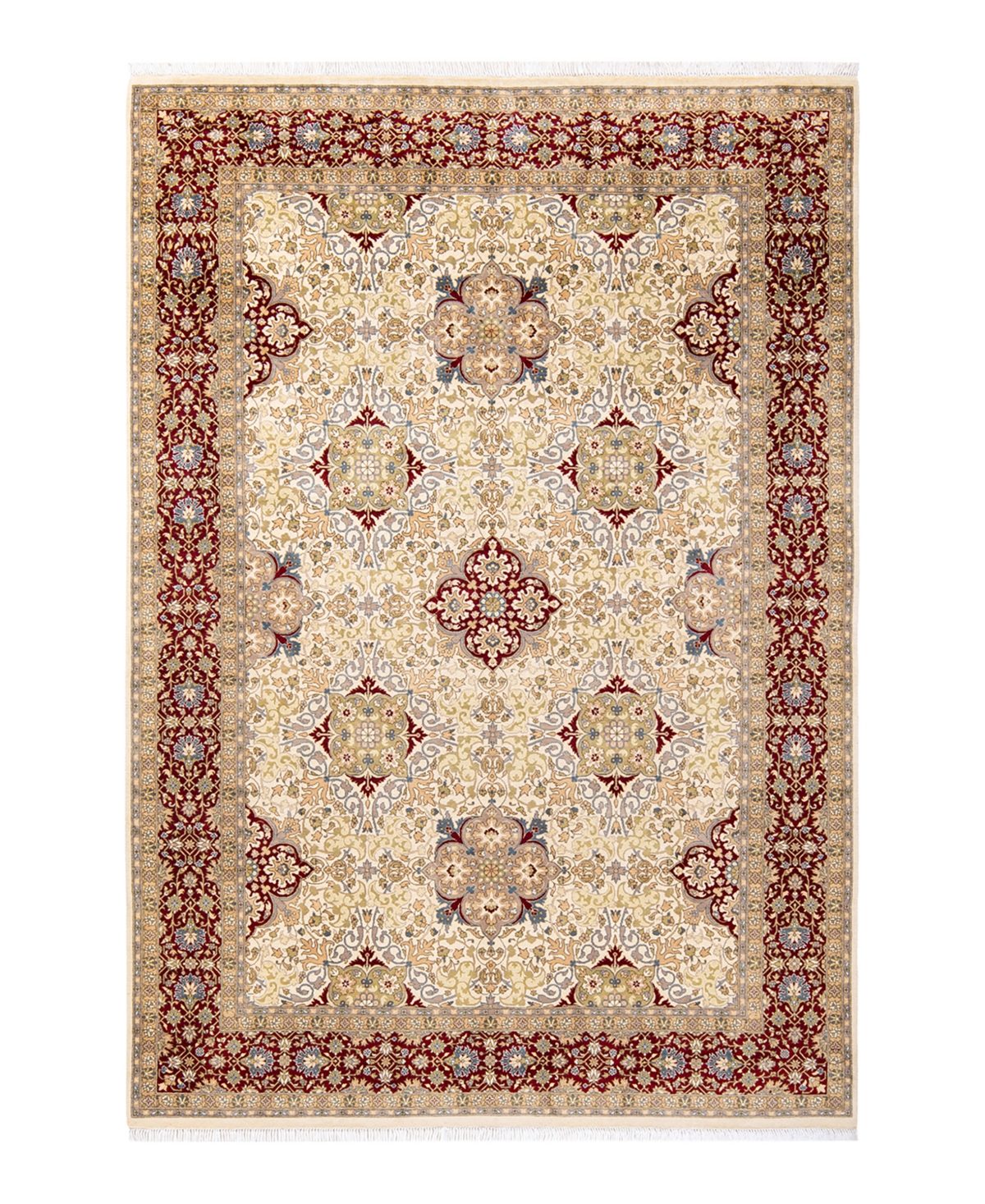 Closeout! Adorn Hand Woven Rugs Mogul M1404 6'2in x 8'10in Area Rug - Ivory