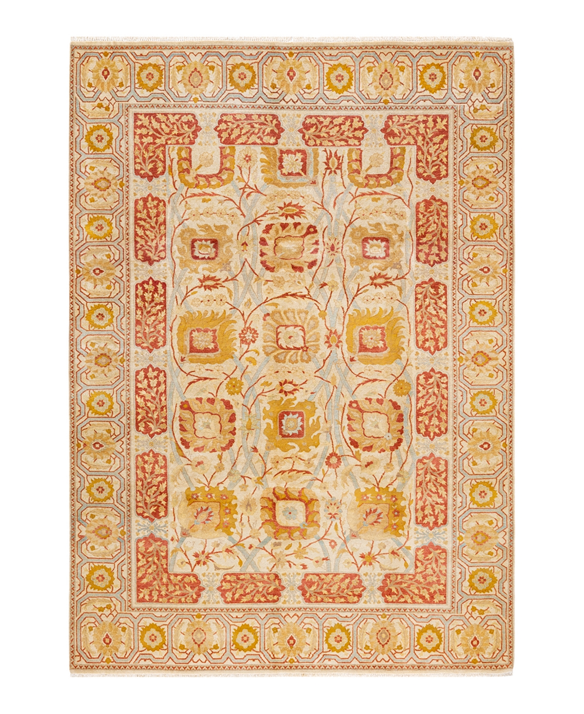 Closeout! Adorn Hand Woven Rugs Mogul M2032 6'1in x 8'10in Area Rug - Ivory