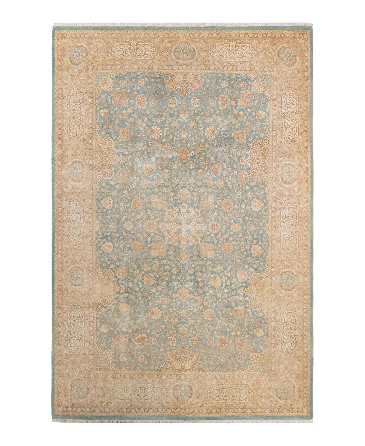 Closeout! Adorn Hand Woven Rugs Mogul M1521 6'1in x 9'6in Area Rug - Mist
