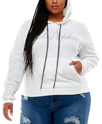 hoodie with chain drawstring