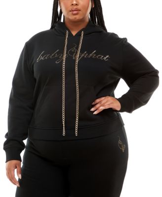 hoodie with chain drawstring