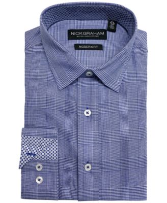 Modern-Fit Glen Plaid Dress Shirt 