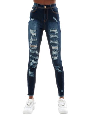 Baby Phat - Destructed Frayed-Hem Denim Jeans