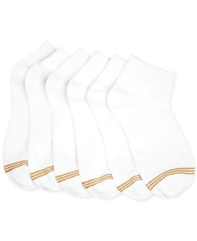 Gold Toe Girls' or Little Girls' 6-Pack Quarter Socks