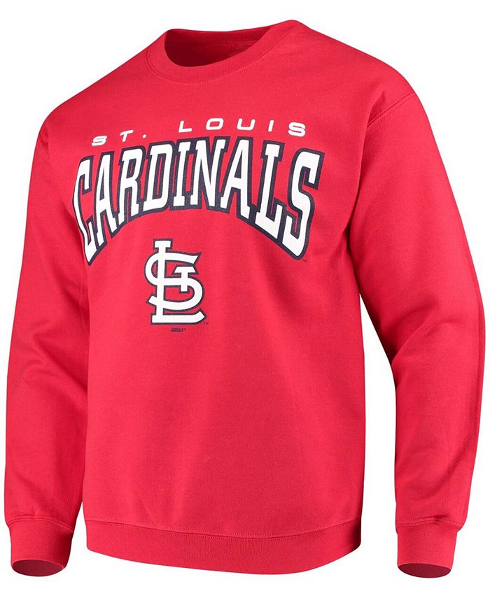 Stitches Men's Red St. Louis Cardinals Pullover Crew Sweatshirt - Macy's