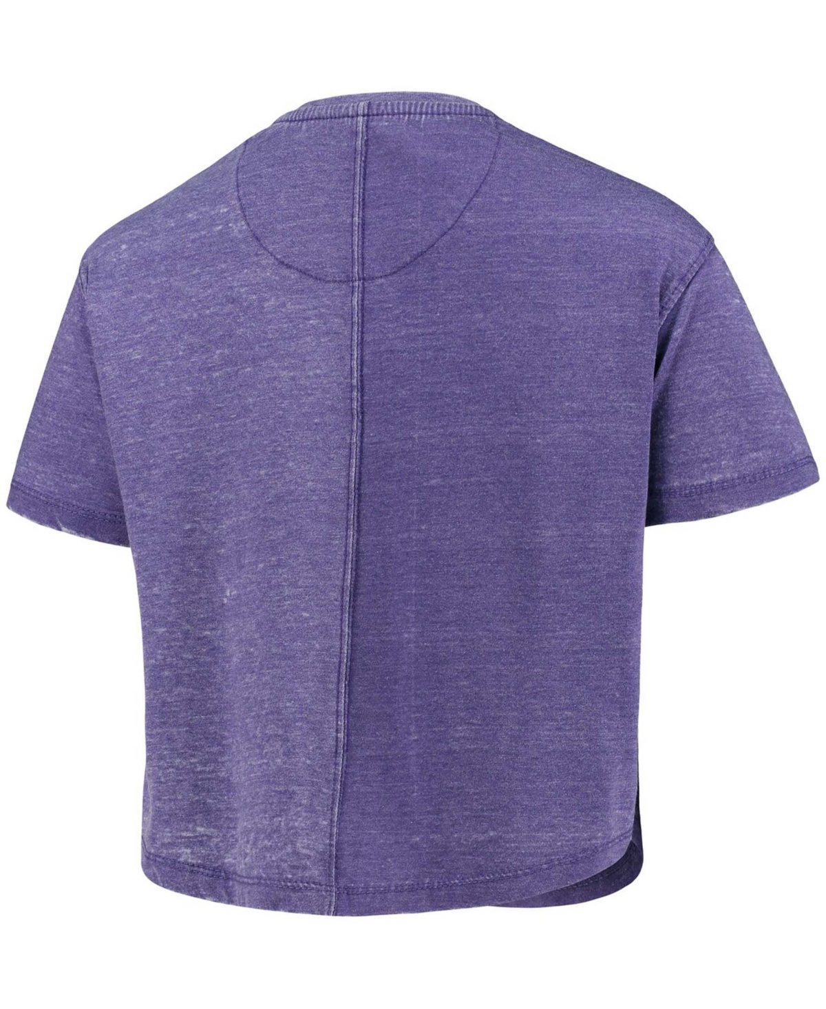 Women's Purple Lsu Tigers Edith Vintage-Inspired Burnout Crop T-shirt