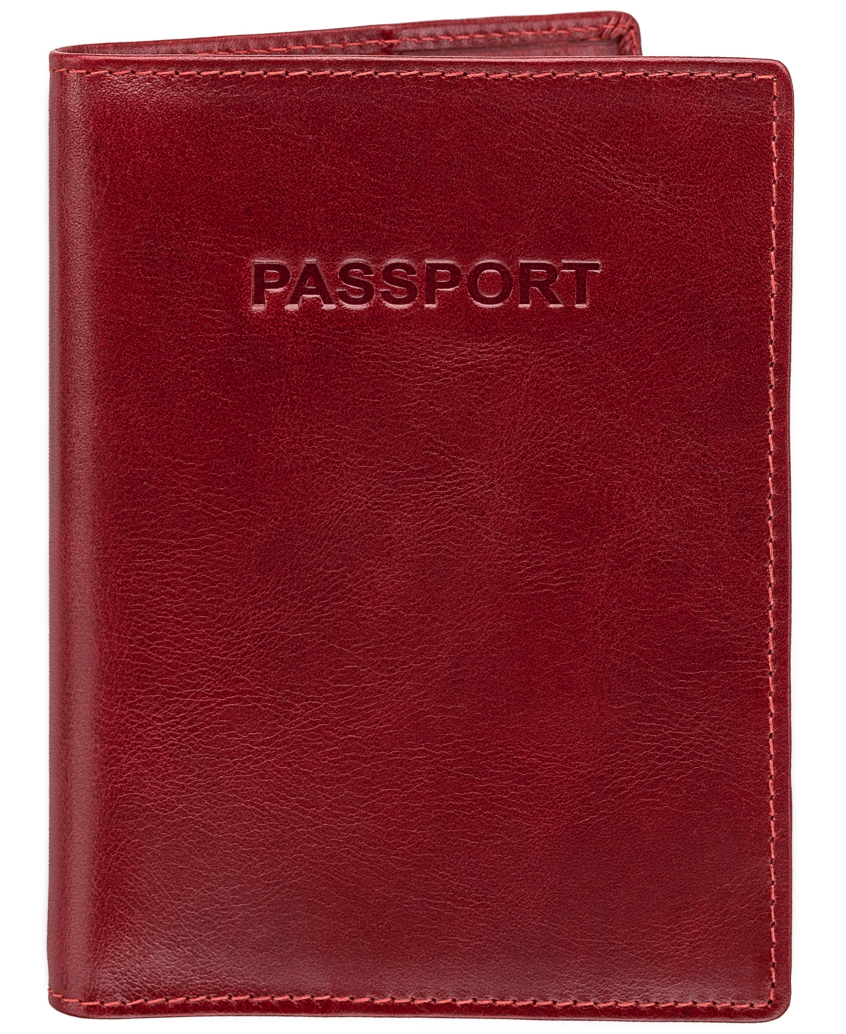 Mancini Men's Casablanca Collection Passport Holder Case In Red