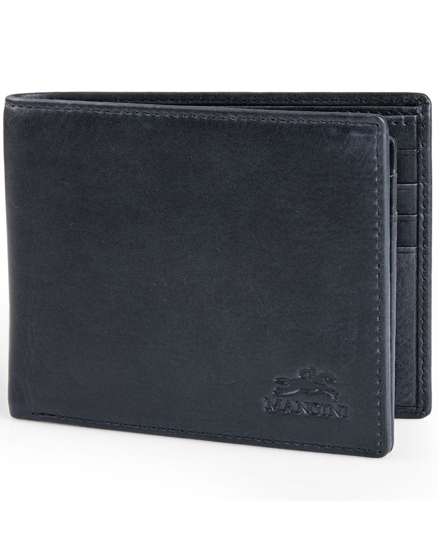Мужской кошелёк Mancini Bellagio Collection Center Wing Billfold Wallet, цвет: Чёрный — фото 2