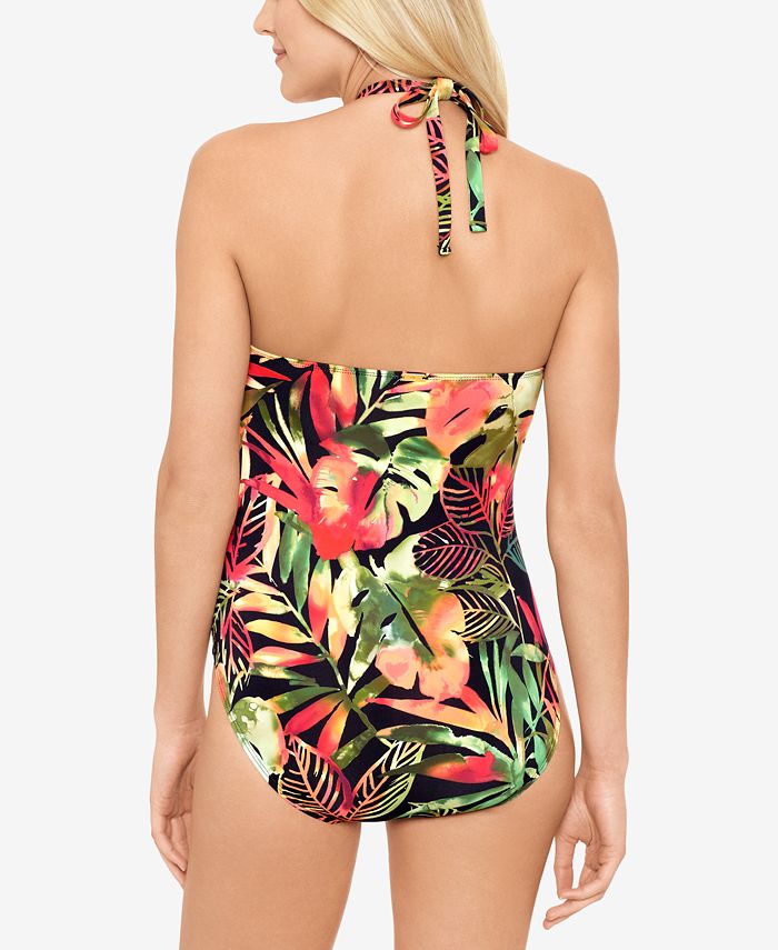 Lauren Ralph Lauren HighNeck TummyControl OnePiece Swimsuit Macy's