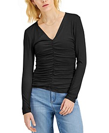 Ruched V-Neck Top, Created for Macy's