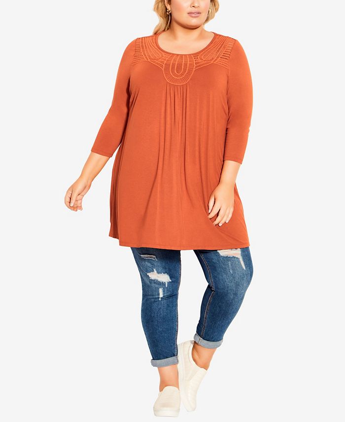 Avenue Plus Size Jordan Plain Tunic Top Macy's
